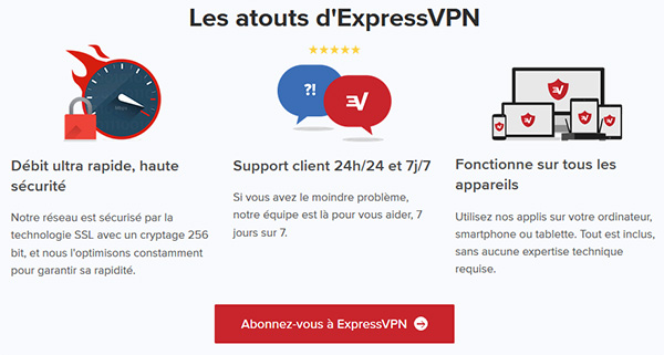 Atouts ExpressVPN