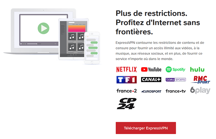 Streaming avec ExpressVPN