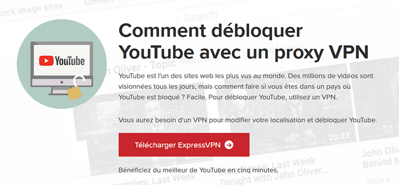 YouTube avec ExpressVPN