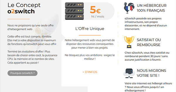 Fiabilité et sérieux o2switch