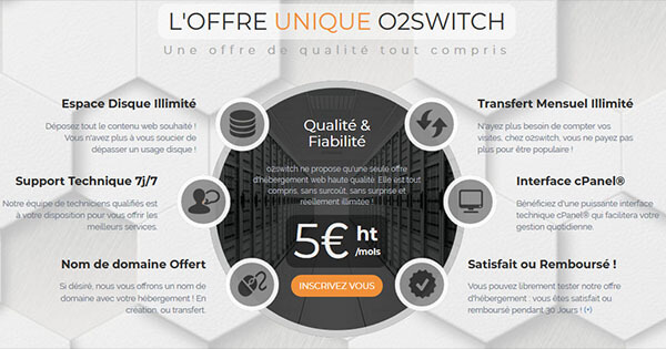 Tarification o2switch