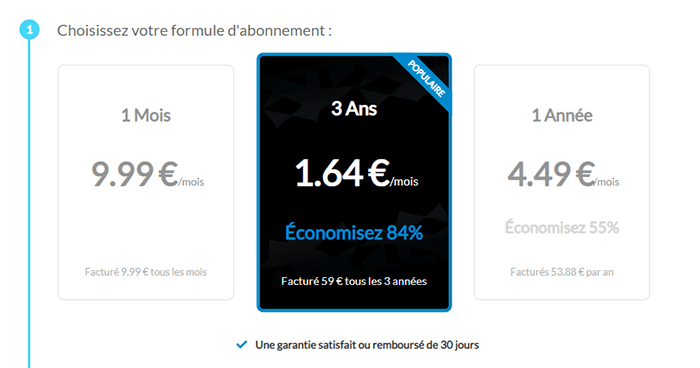Tarifs de ZenMate
