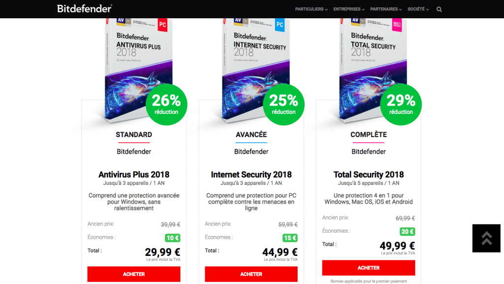 prix bitdefender