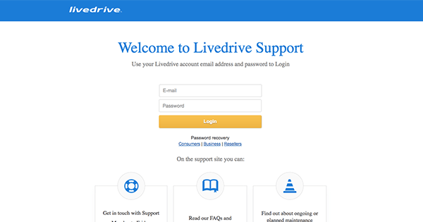 support livedrive