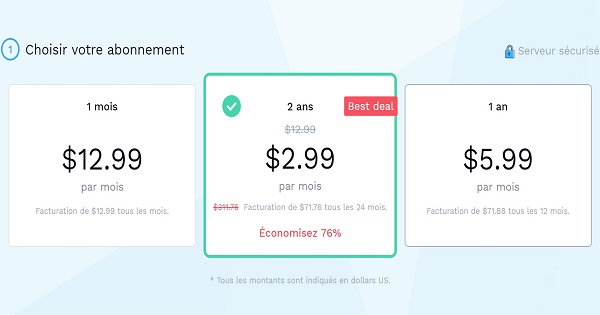 Tarifs Hotspot Shield