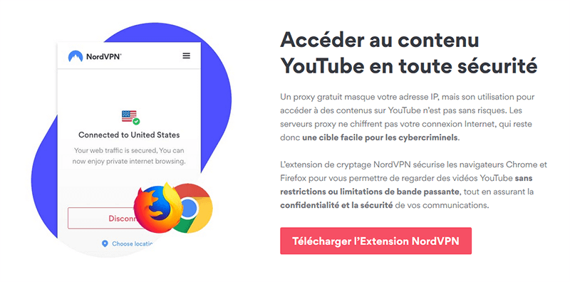 YouTube avec NordVPN